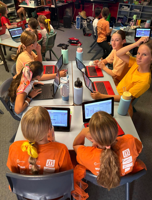 Photo of students using laptop computers
