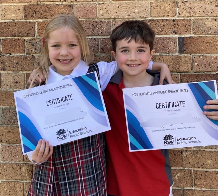 Photo of students at public speaking