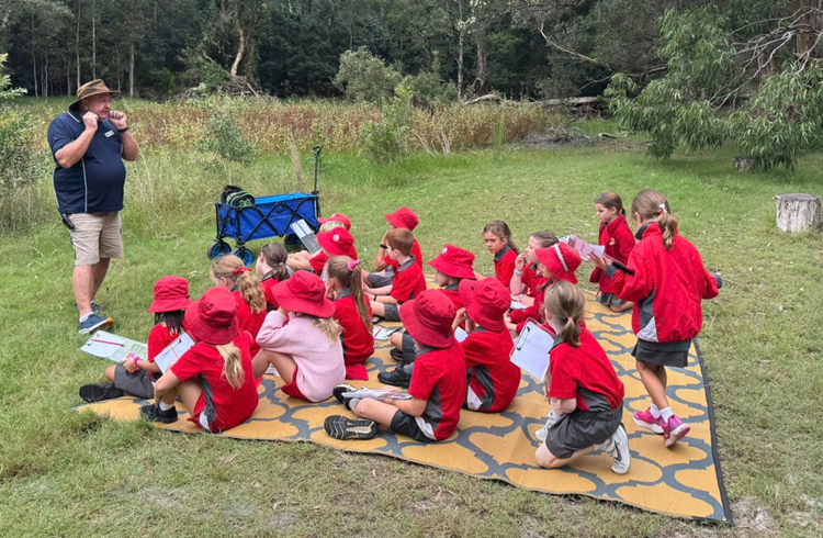 Photo of Stage 1 students at the Awabakal Education Centre